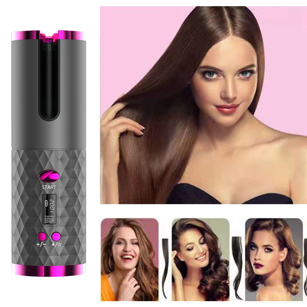 CurlEase™ Automatic Rotating Hair Curler With LCD Display